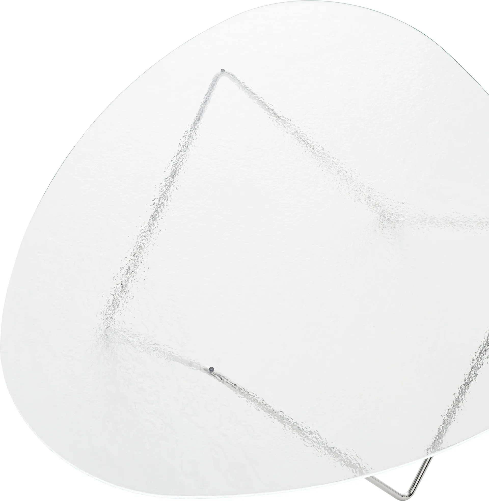 Pedrera Beistelltisch, Chrom-Strukturglas transparent GUBI