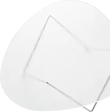 Pedrera Beistelltisch - Chrom-Strukturglas transparent - GUBI