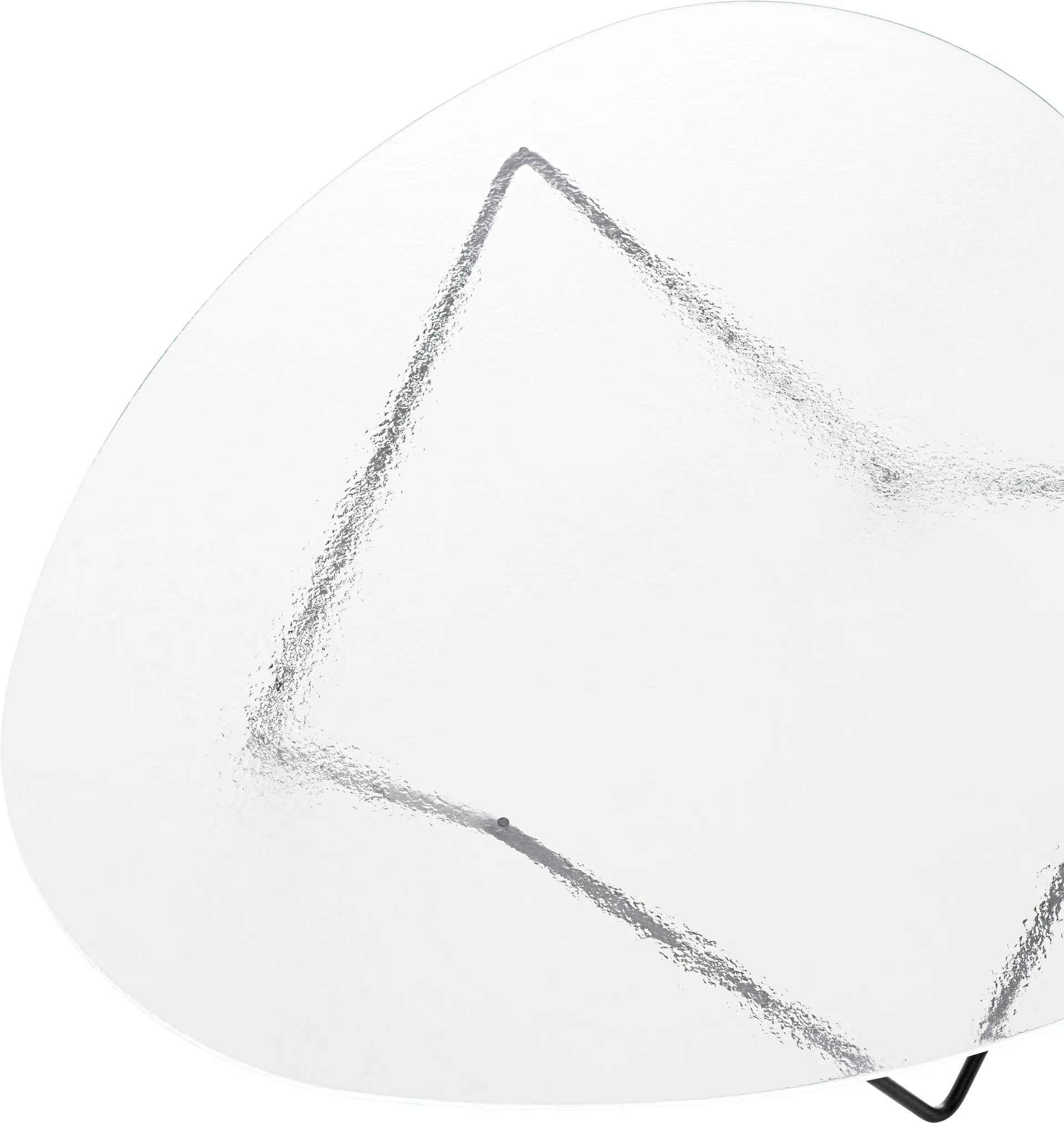 Pedrera Beistelltisch, Schwarz semimatt-Strukturglas transparent GUBI