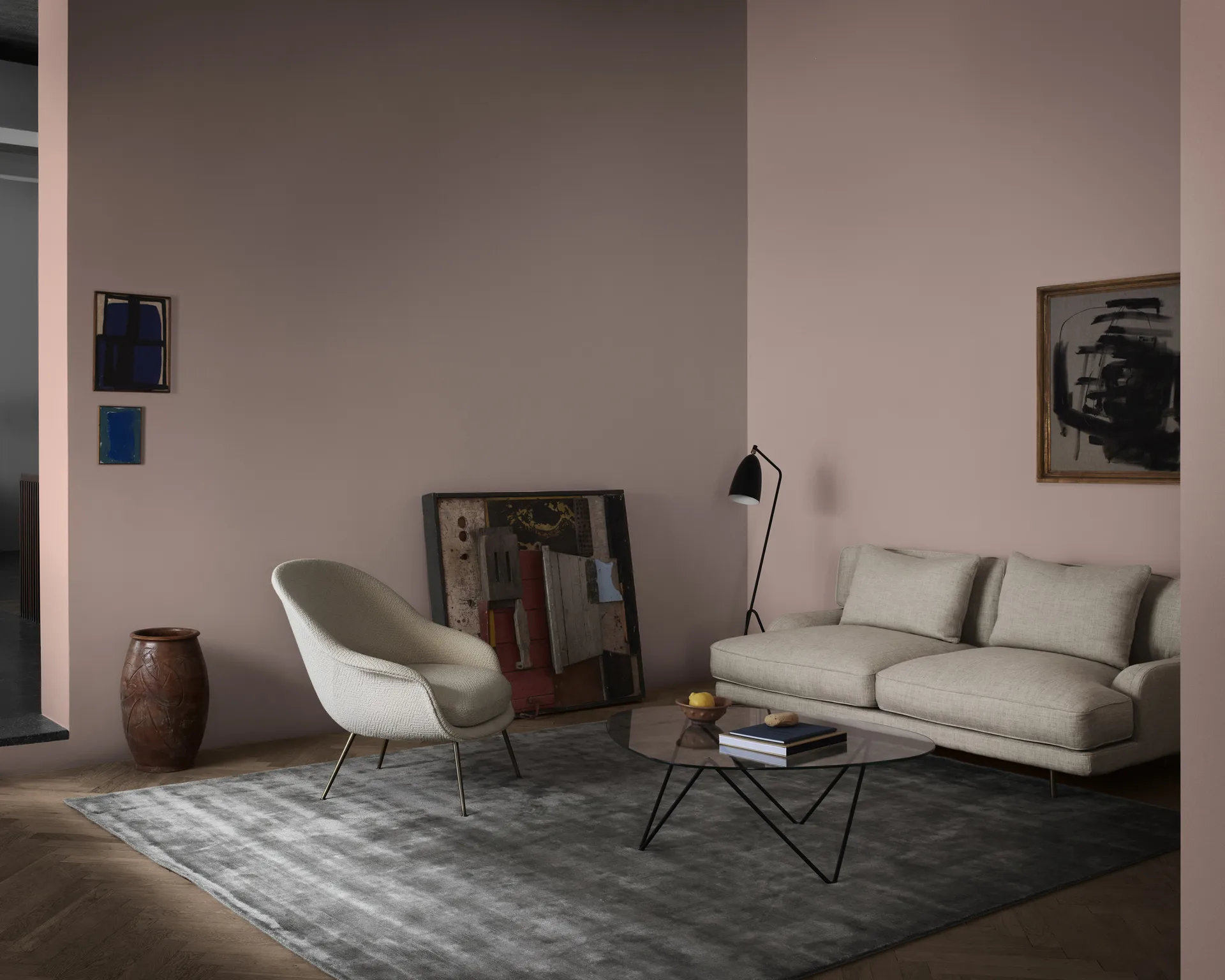 Pedrera Beistelltisch, Schwarze Beine GUBI