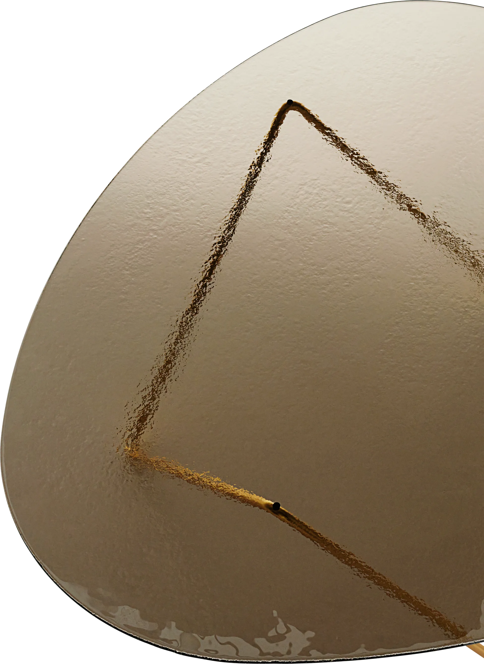 Pedrera Beistelltisch, Semimatt Messing-Strukturglas brons GUBI