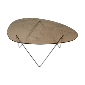 Pedrera Couchtisch - Chrom-Strukturglas brons - GUBI