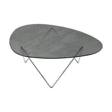 Pedrera Couchtisch - Chrom-Strukturglas smoke - GUBI
