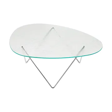 Pedrera Couchtisch - Chrom-Strukturglas transparent - GUBI