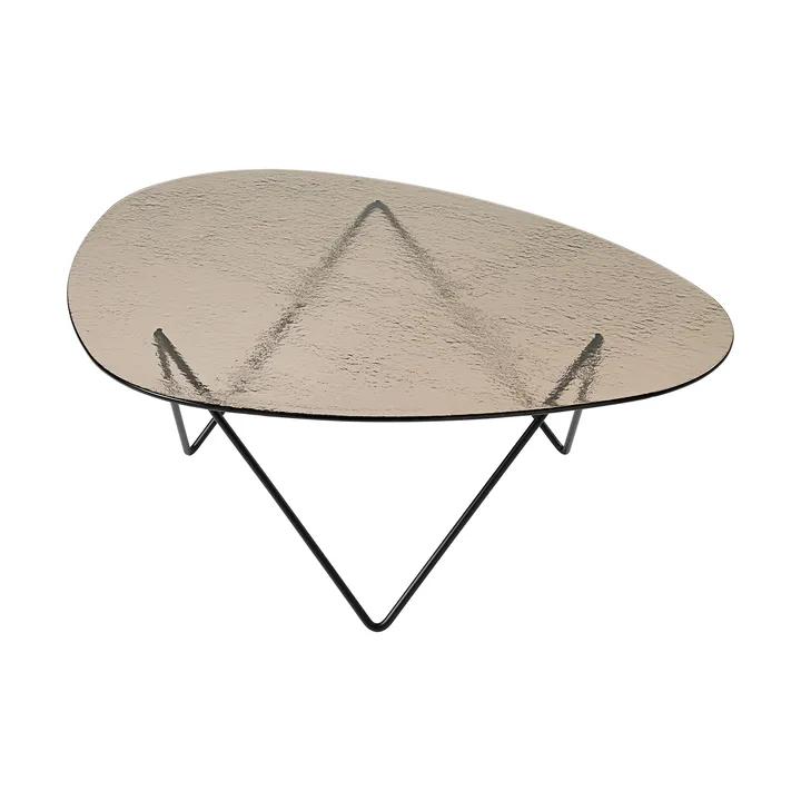 Pedrera Couchtisch - Schwarz semimatt-Strukturglas brons - GUBI