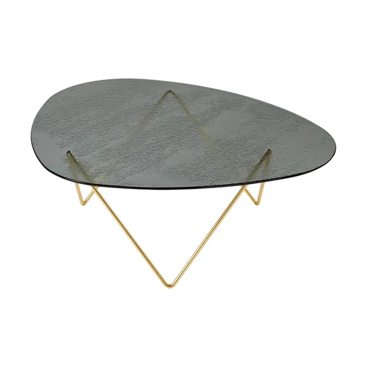 Pedrera Couchtisch - Semimatt Messing-Strukturglas smoke - GUBI