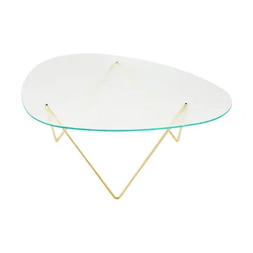Pedrera Couchtisch - Semimatt Messing-Strukturglas transparent - GUBI