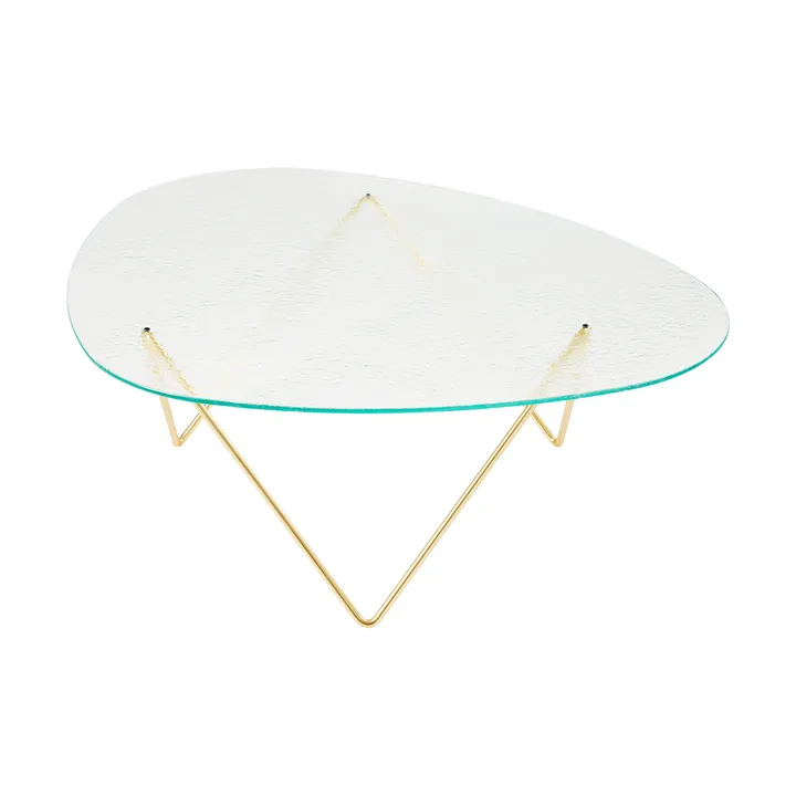 Pedrera Couchtisch - Semimatt Messing-Strukturglas transparent - GUBI