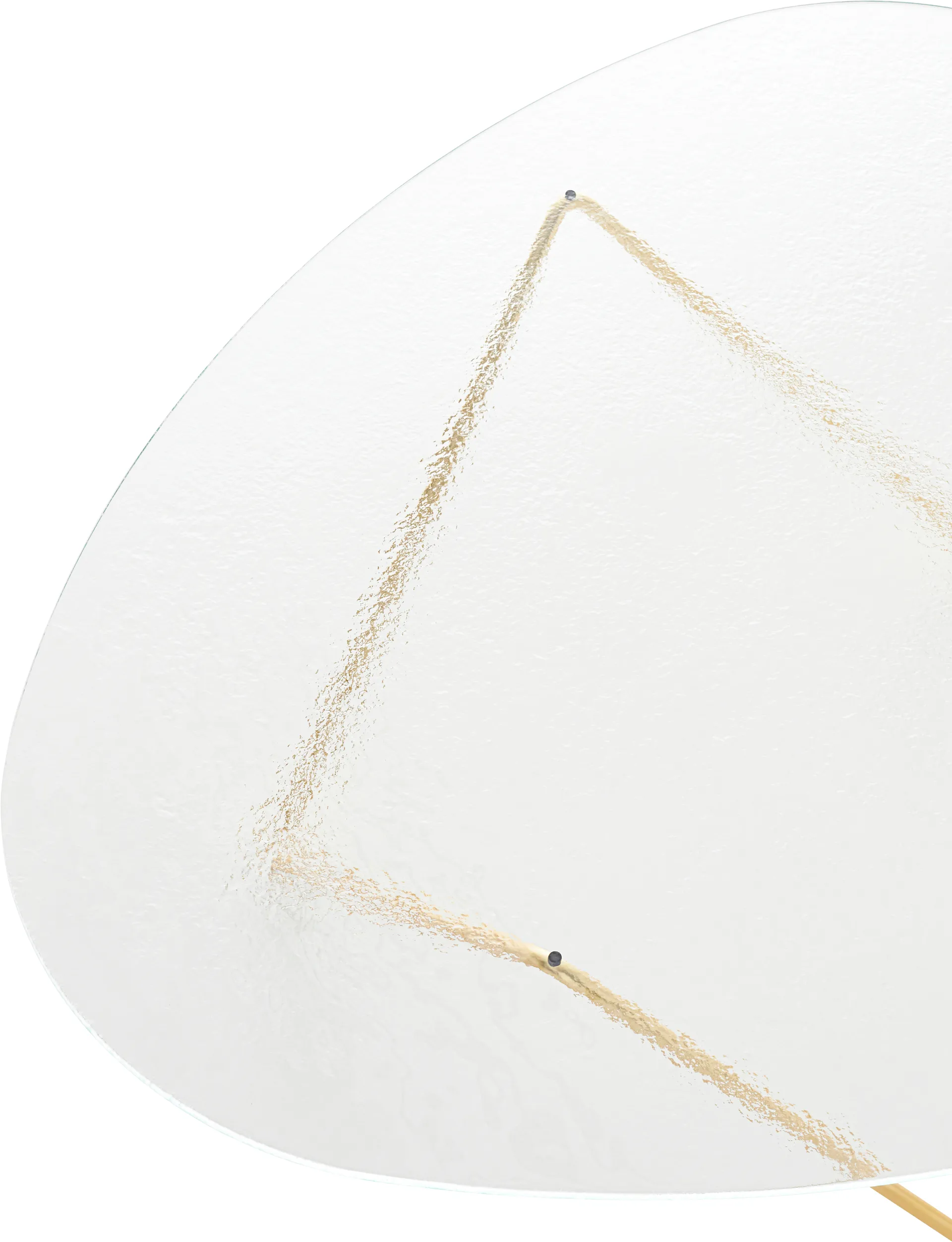 Pedrera Couchtisch, Semimatt Messing-Strukturglas transparent GUBI