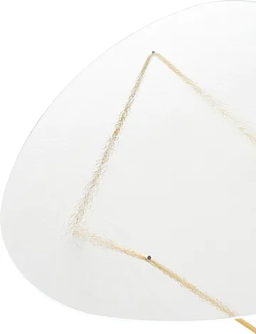 Pedrera Couchtisch - Semimatt Messing-Strukturglas transparent - GUBI