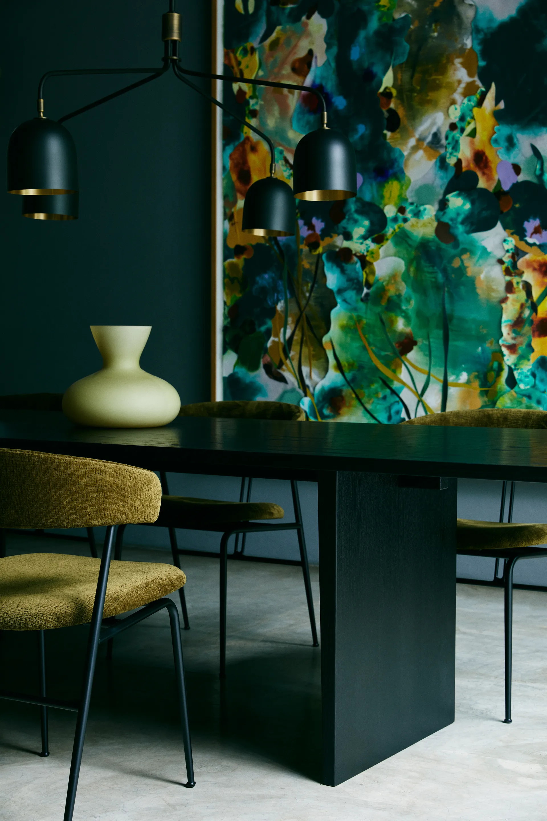 Private Esstisch 100 x 260 cm, Braun-Eiche schwarz gebeizt GUBI