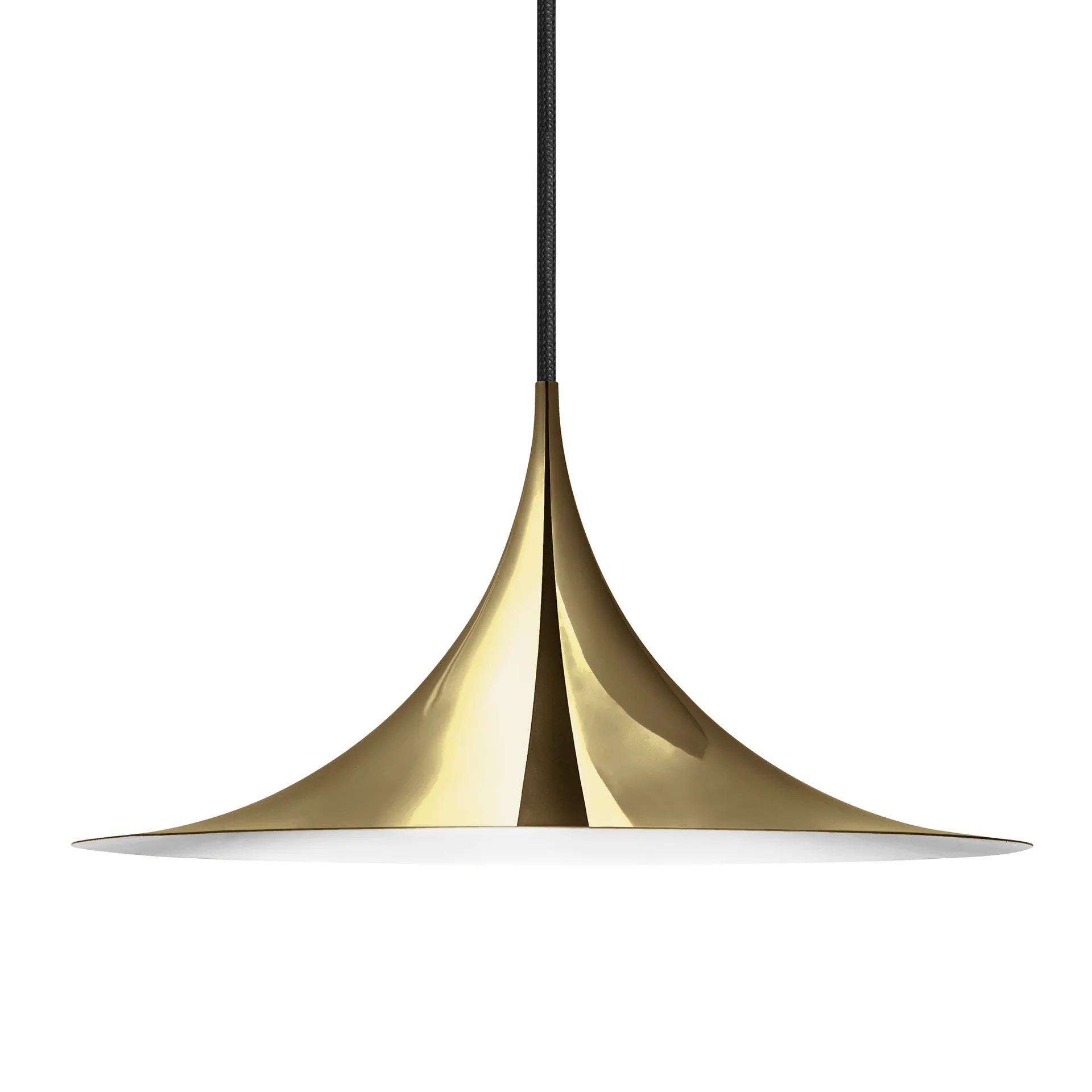 Semi Pendelleuchte Ø 47cm, Polished brass GUBI