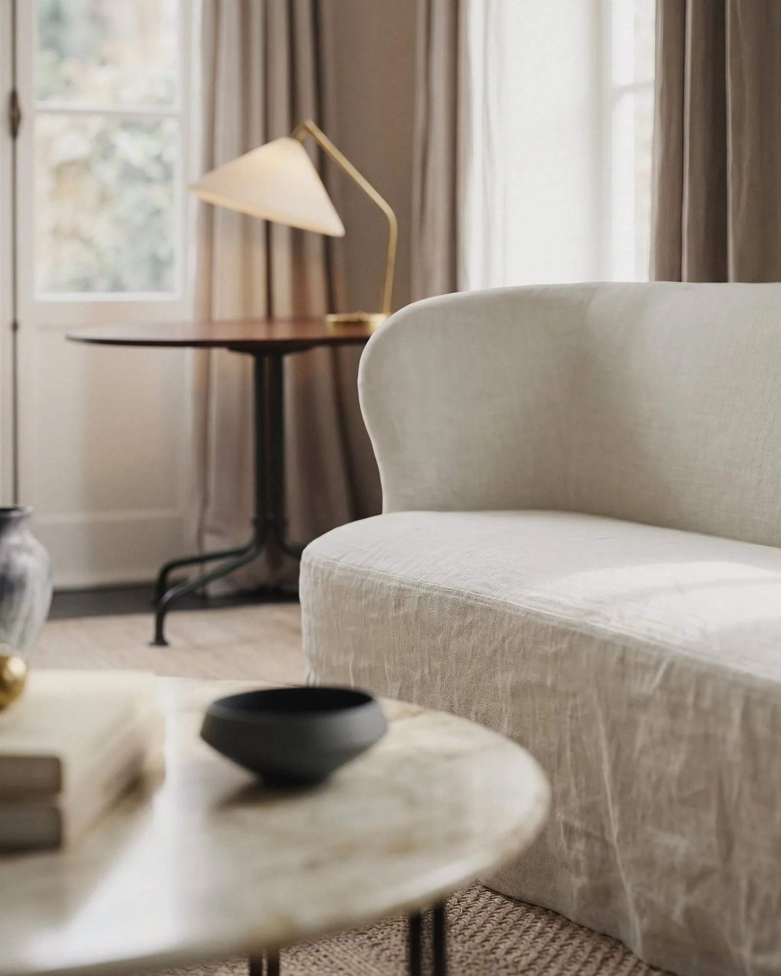 Stay Slipcover Sofa, Leinen 0024, 220x95 cm, 3-Sitzer GUBI