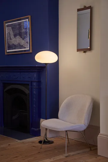 Stemlite Stehleuchte - Black chrome-Opalglas, 110 cm - GUBI