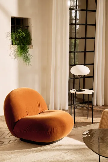 Stemlite Tischleuchte - Black chrome-Opalglas, 42 cm - GUBI