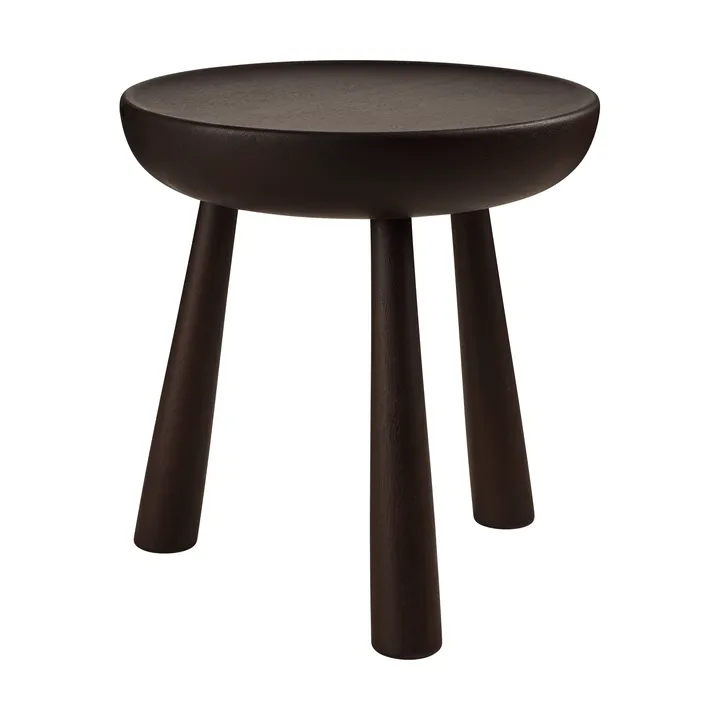Totto Hocker - Dunkel gebeiztes lackiertes Sapelli, Ø31x32,6 cm - GUBI