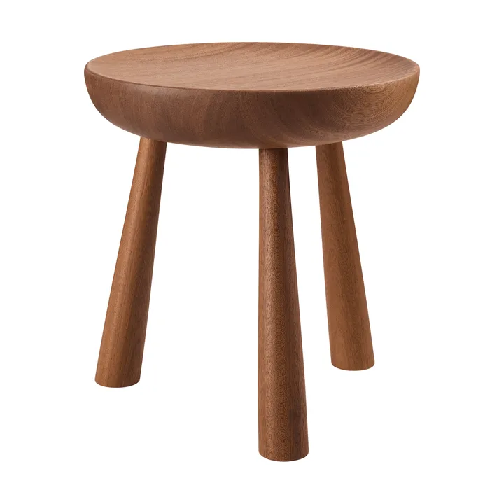 Totto Hocker - Lackiertes Sapeli, Ø31x32,6 cm - GUBI