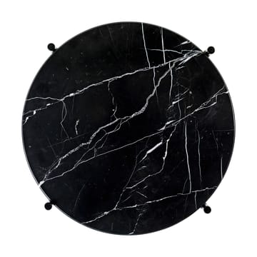 TS Beistelltisch polierter Stahl Ø40 - Black marquina marble - GUBI