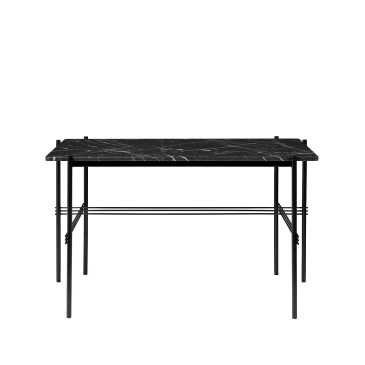 TS Desk Schreibtisch - Marble black, Stahl schwarz lackiert - GUBI