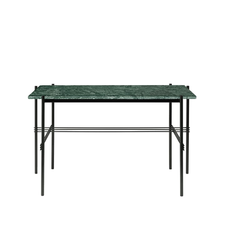 TS Desk Schreibtisch - Marmor Grün, Schwarz lackierter Stahl - Gubi