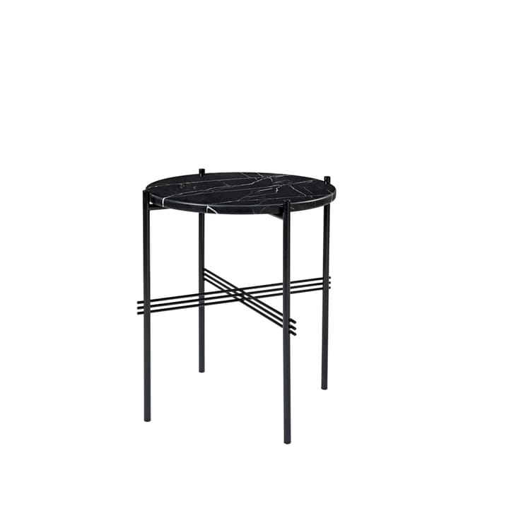 TS Tisch schwarze Beine Ø 40cm - Schwarzer Marmor - Gubi