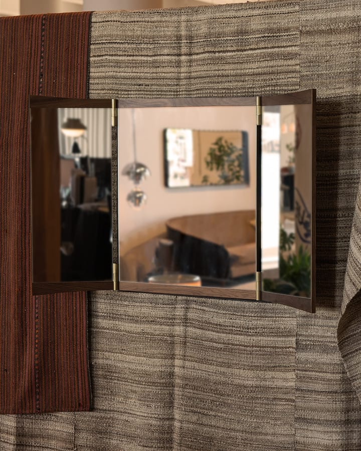 Vanity Spiegel 3, Walnuss-Messing GUBI