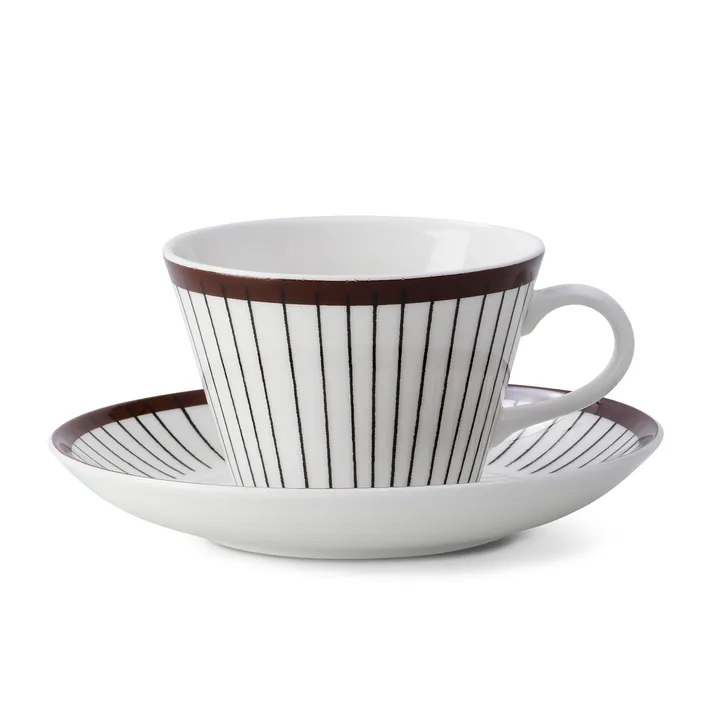Ribb Kaffeetasse - Tasse + Untertasse - Gustafsbergs Porslinsfabrik
