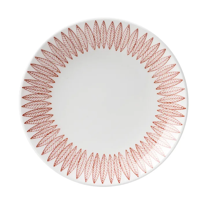 Röd Salix Teller - Ø 22cm - Gustafsbergs Porslinsfabrik
