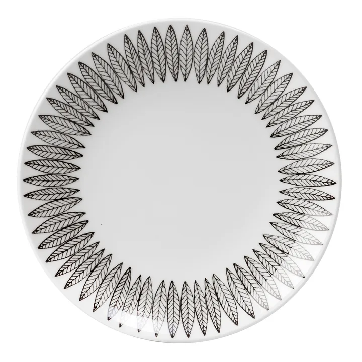Svart Salix Teller - Ø 28cm - Gustafsbergs Porslinsfabrik