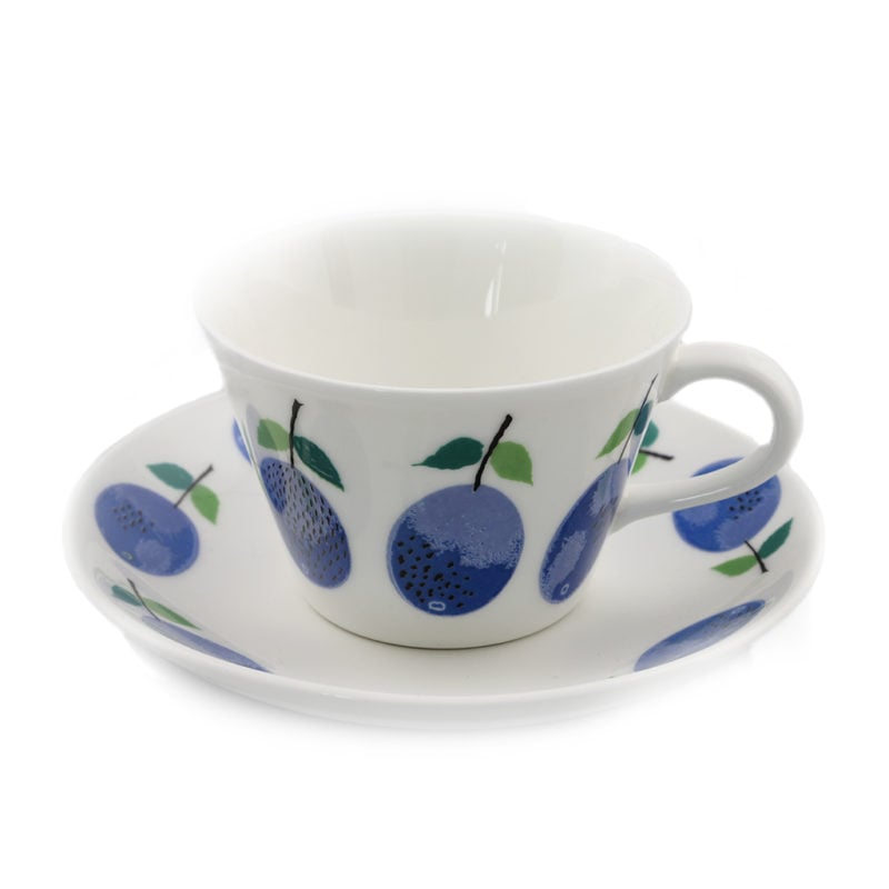 Gustavsbergs Porslinsfabrik Prunus Kaffeetasse mit Untertasse 15 cl