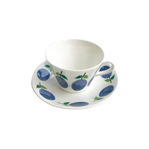 Gustavsbergs Porslinsfabrik Prunus Teetasse mit Untertasse Ø15,3 cm 25 cl