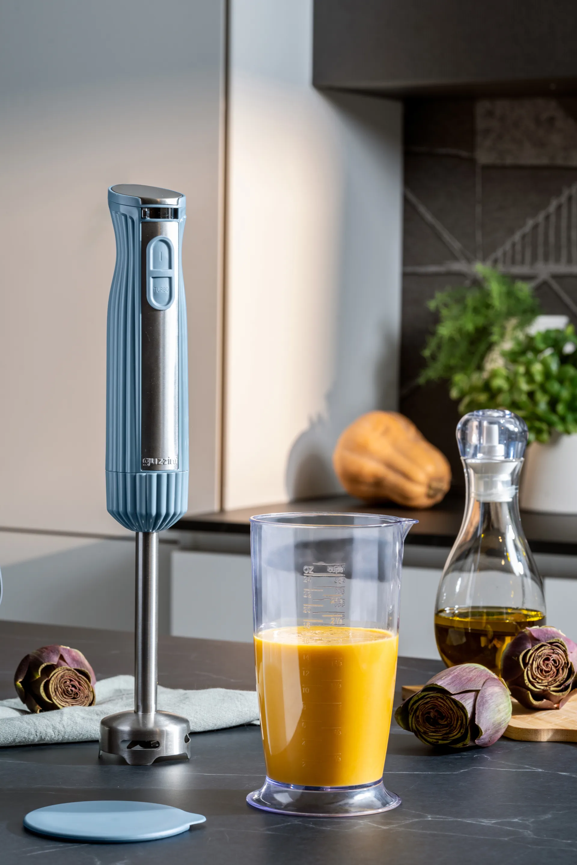 Sous chef Stabmixer, Navy blue, 2-teilig Guzzini