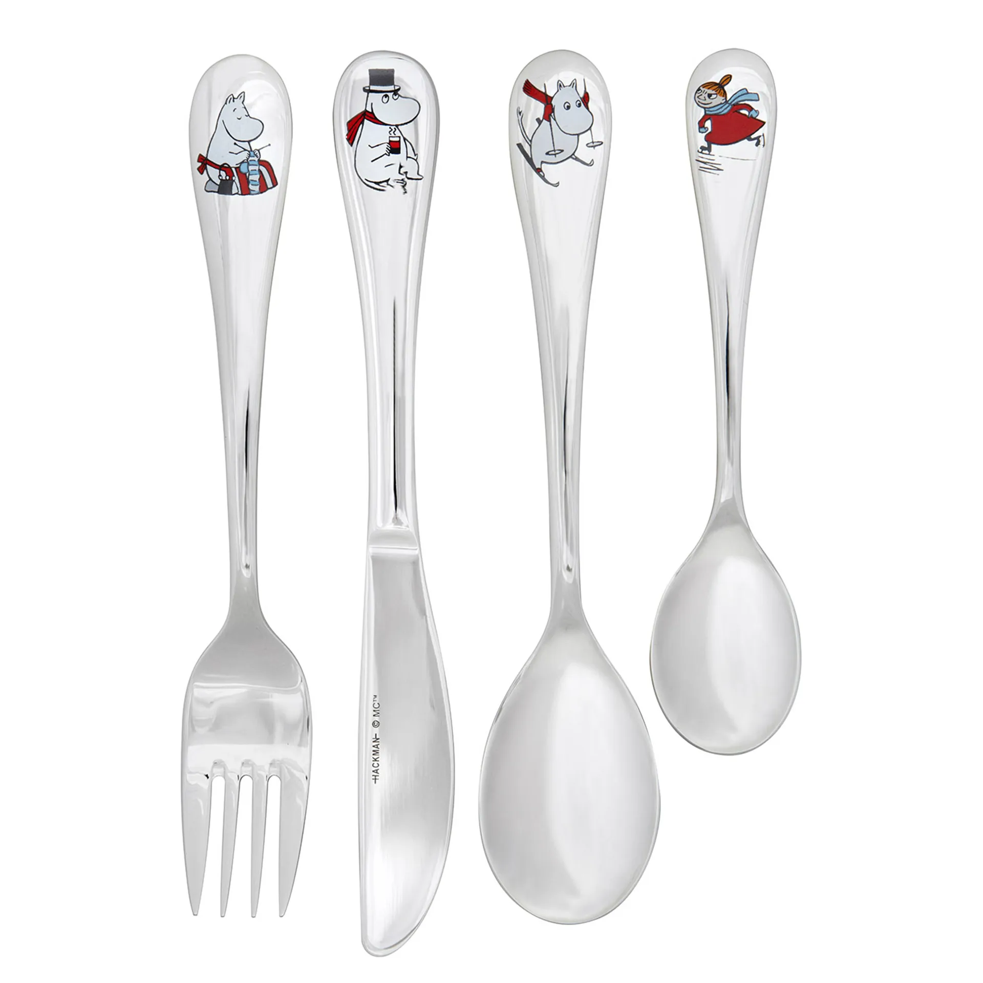 Mumin Kinderbesteck 4er Set, Winter Hackman