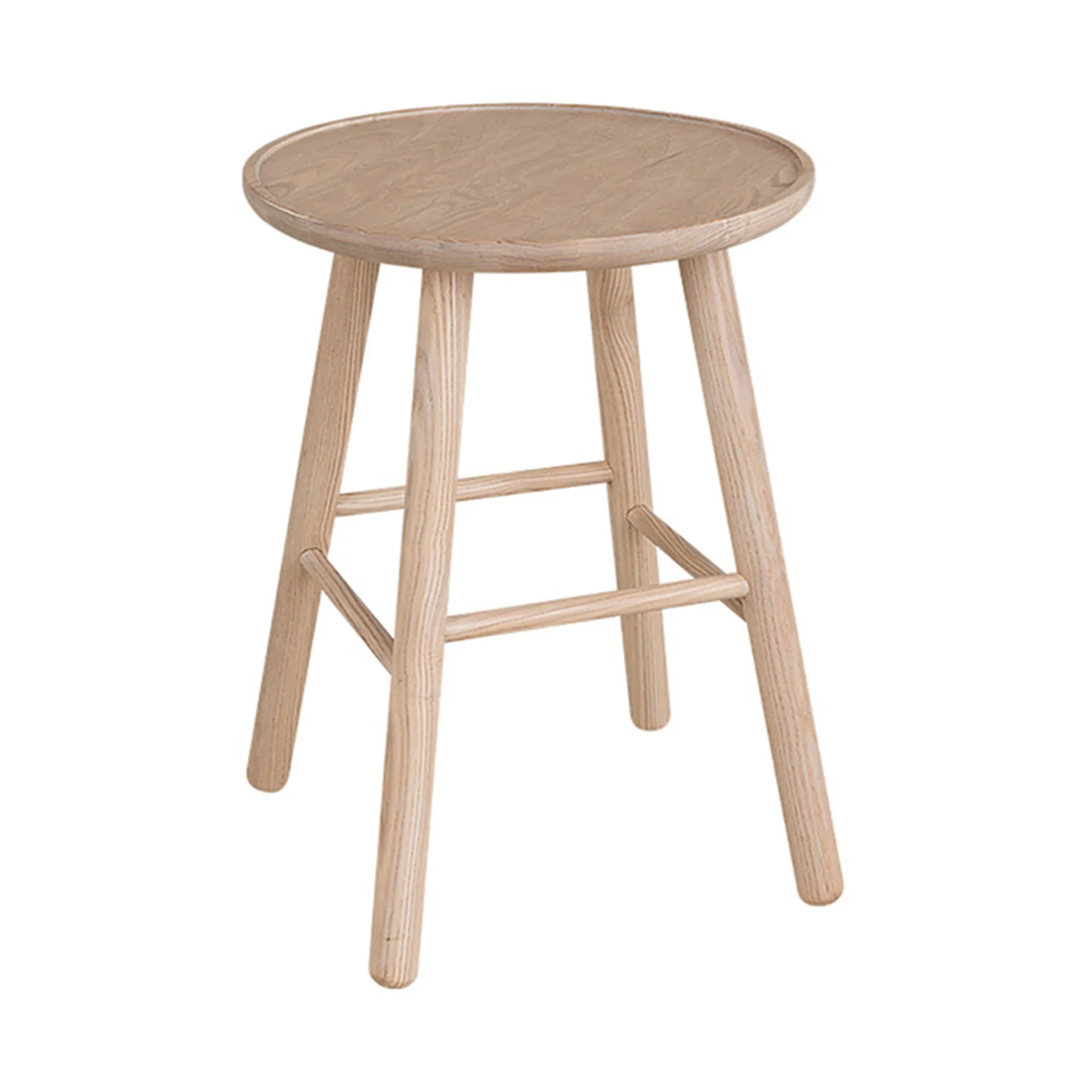 ZigZag Hocker 47cm, Eschenholz blond gebeizt Hans K