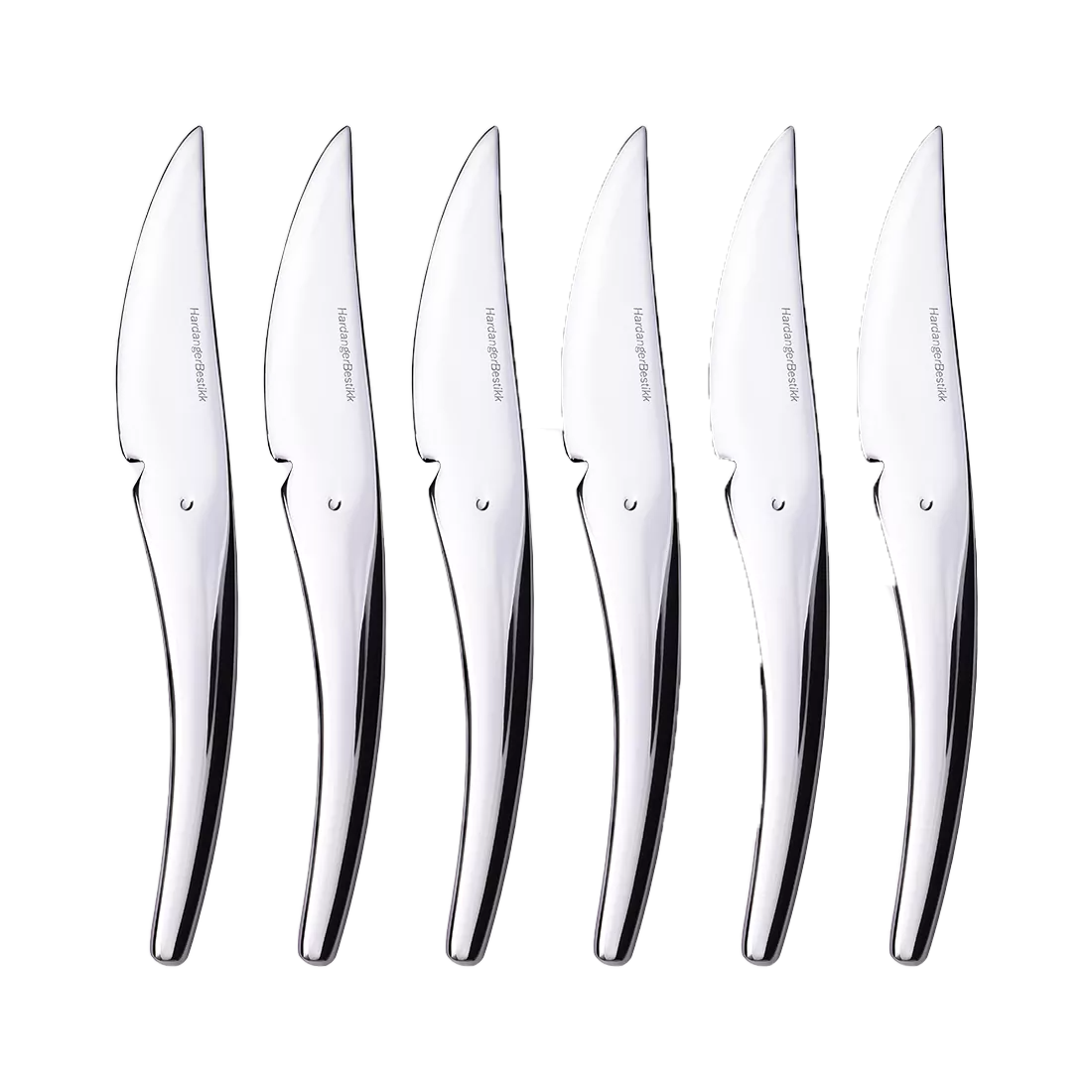 Hardanger Bestikk Hardanger Fruchtmesser 6er Pack Edelstahl