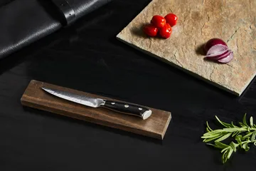 Damascus By Hâws Universalmesser 23,6 cm - Schwarz-rostfreier Stahl - Hâws