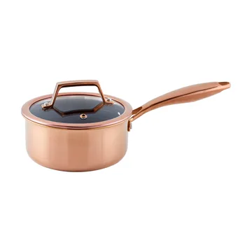 Hâws Santo Bratentopf mit Deckel Hybrid Coating 1,5 L - Rose Gold - Hâws