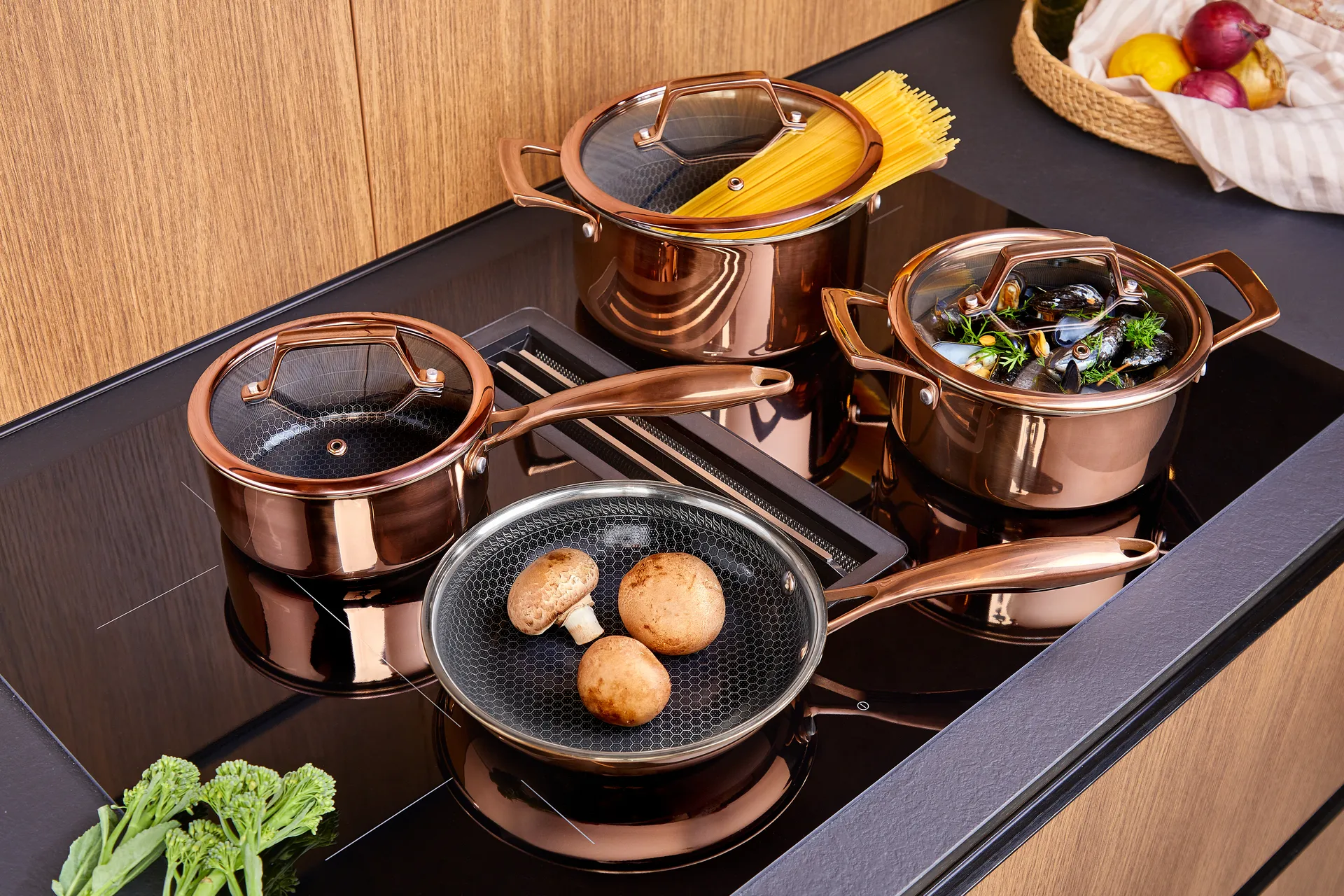 Hâws Santo Bratpfanne Hybrid Coating Rose Gold, Ø20 cm Hâws