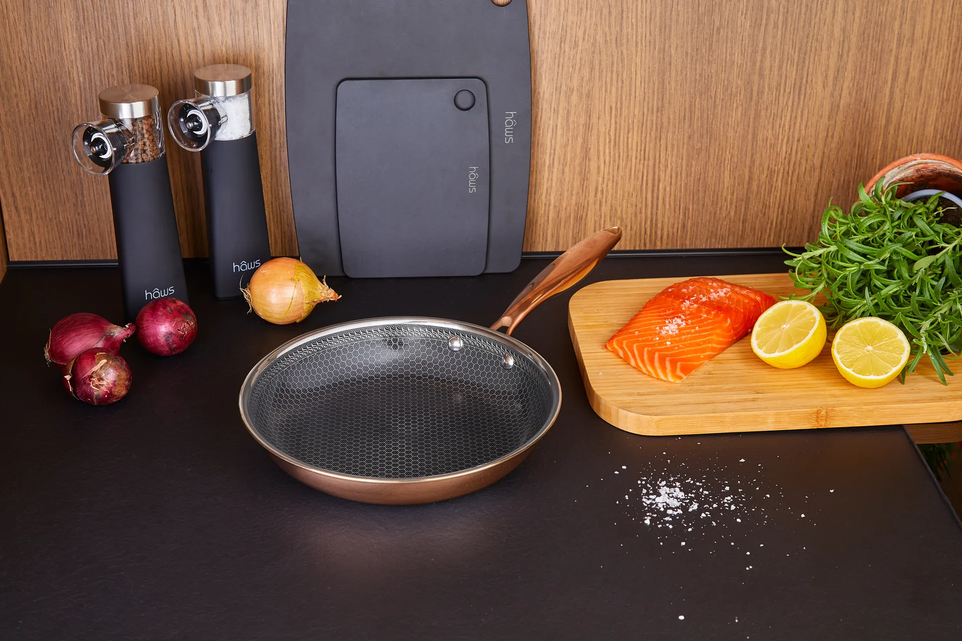 Hâws Santo Bratpfanne Hybrid Coating Rose Gold, Ø24 cm Hâws