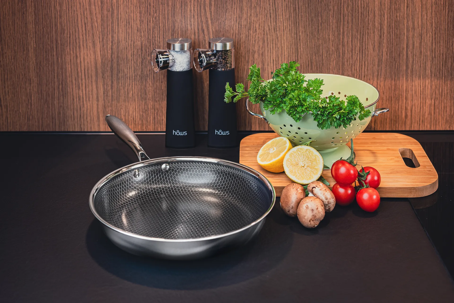 Hâws Santo Hybrid Coating Bratpfanne 28 cm, Edelstahl Hâws