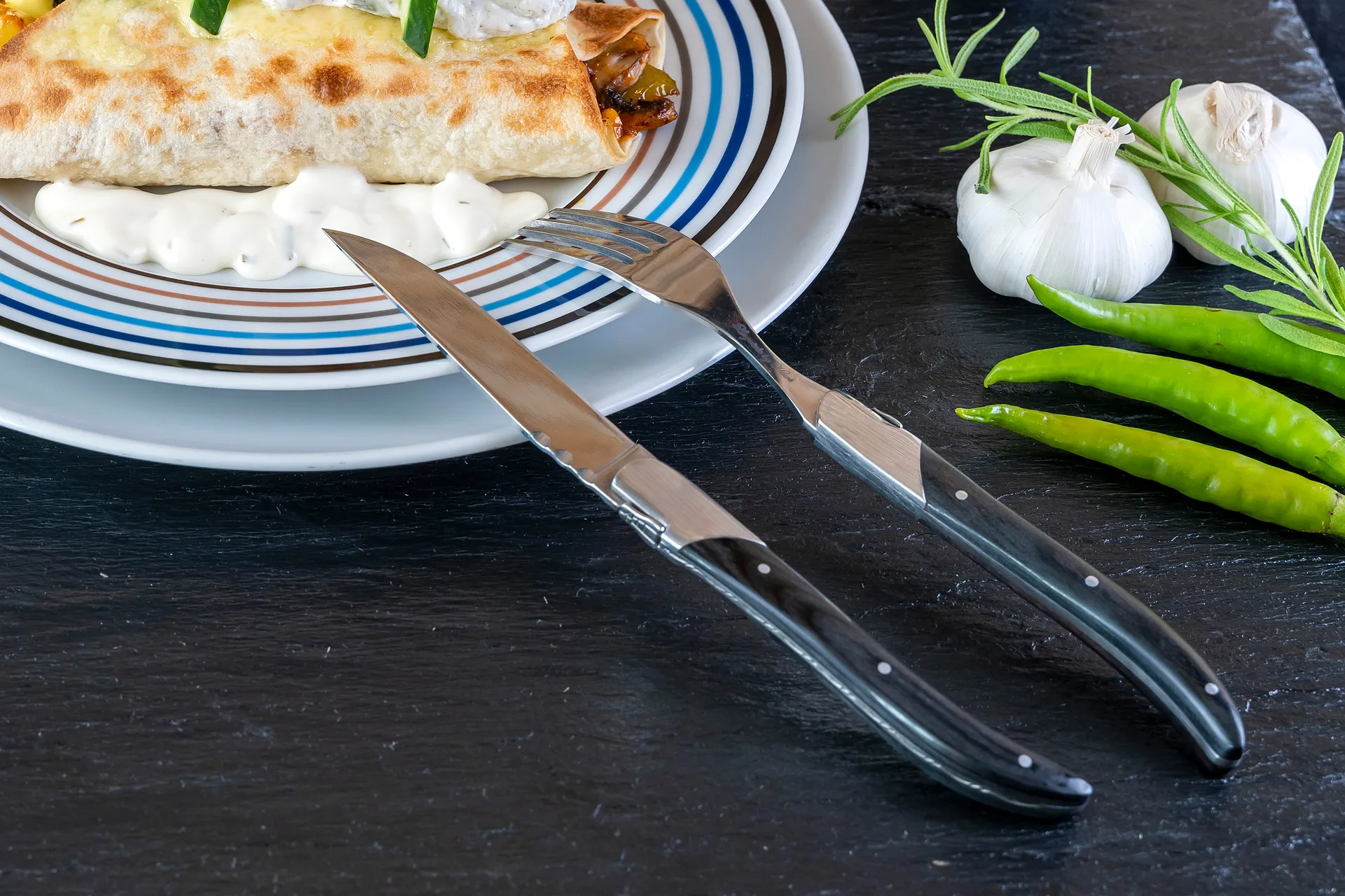 Laguiole By Hâws Grillmesser 6-pack, Black Wood Hâws