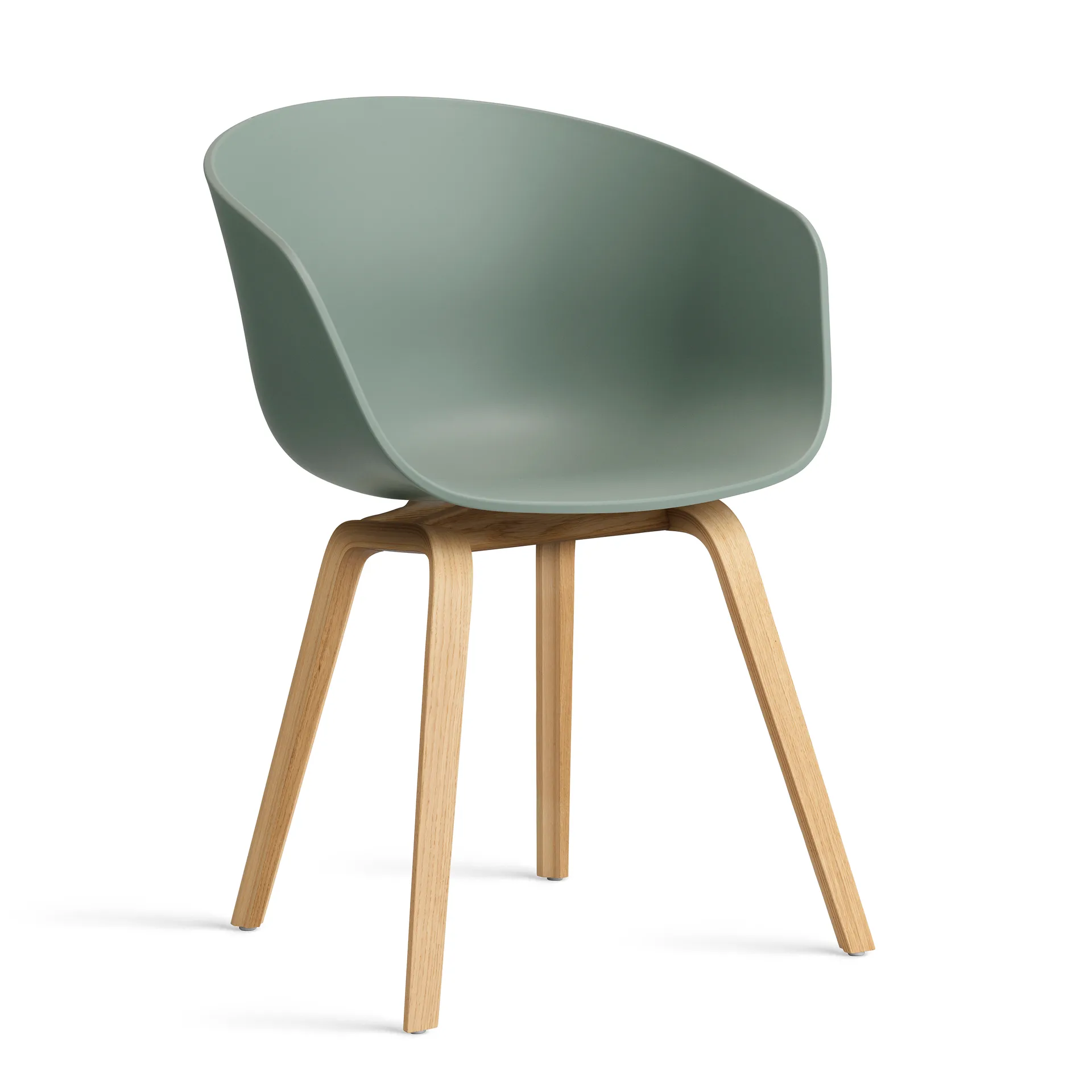 About a Chair 22 2.0 Stuhl, Fall green-lackiertes Eichen­gestell HAY