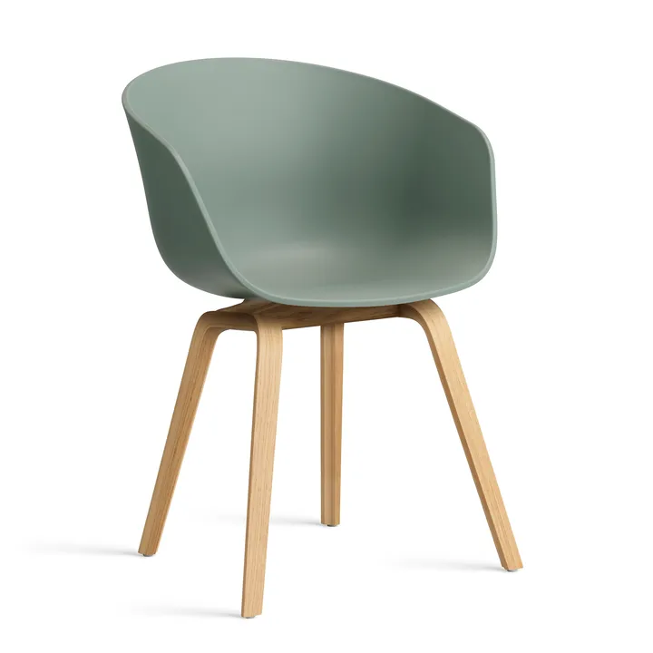 About a Chair 22 2.0 Stuhl - Fall green-lackiertes Eichen­gestell - HAY