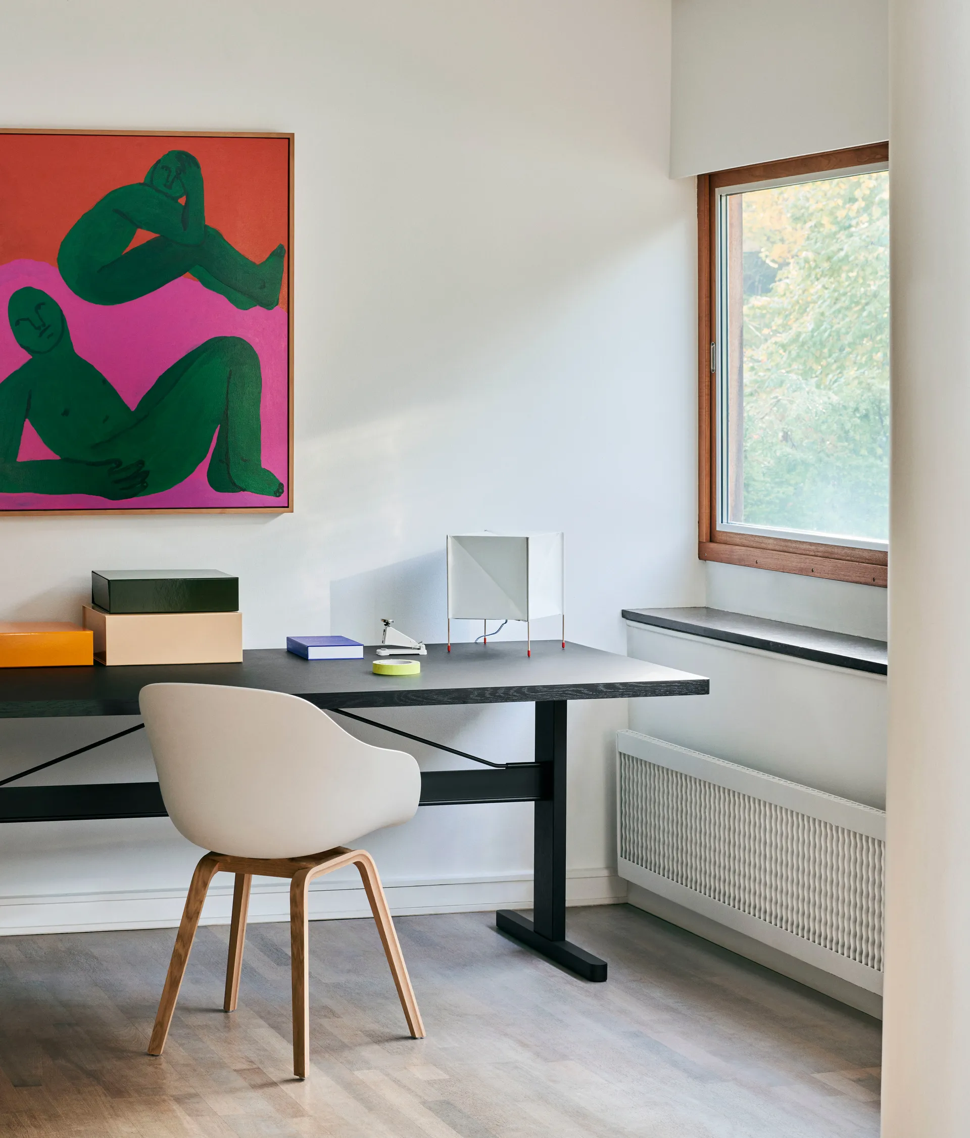 About a Chair 22 2.0 Stuhl, Melange cream-lackiertes Eichen­gestell HAY