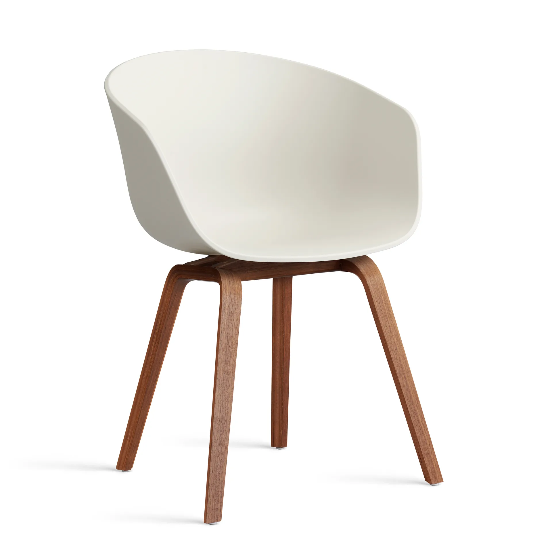 About a Chair 22 2.0 Stuhl, Melange cream-lackiertes Walnussgestell HAY