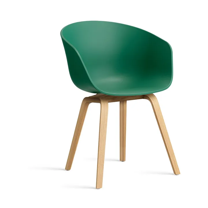 About a Chair 22 Stuhl - Teal green-lackiertes Eichen­gestell - HAY