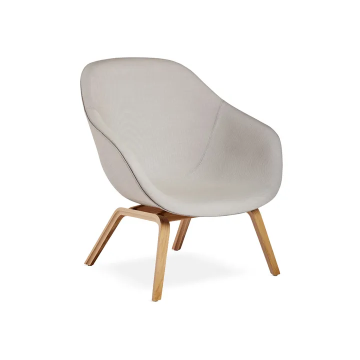 About a Lounge 83 Loungesessel - Steelcut trio 105 grey melange-Eiche hell - HAY