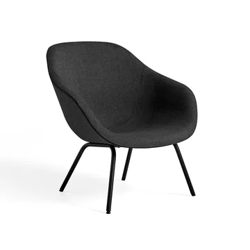 About a Lounge 87 Sessel - Remix 173 dark grey-schwarzes Gestell - HAY