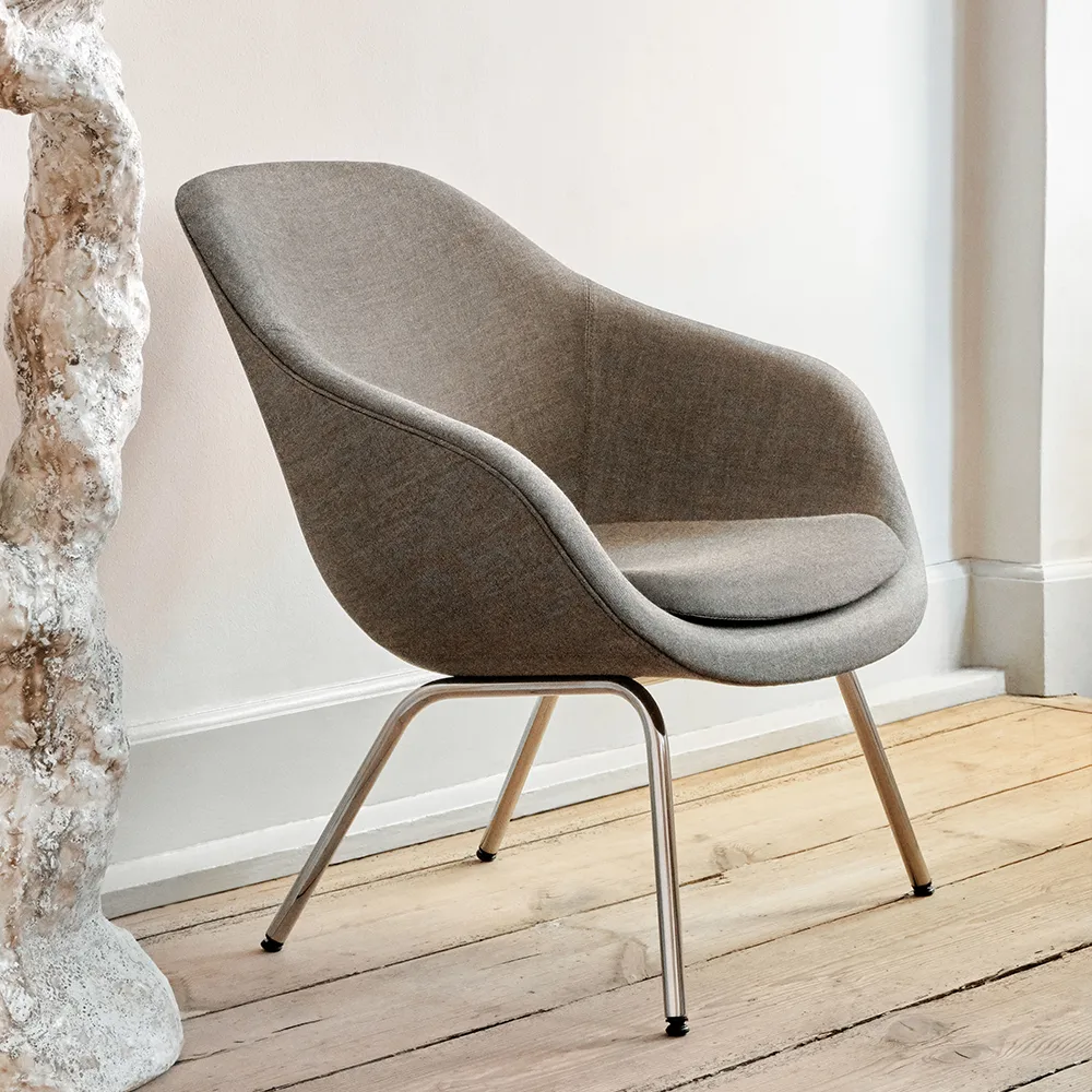 About a Lounge 87 Sessel, Sense black-schwarzes Stahlgestell HAY