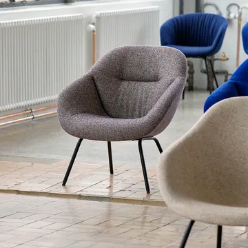 About a Lounge 87 Soft Sessel - Stoff Swarm multicolor, schwarzes Stahlgestell - HAY